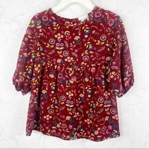 [Forever Me] Red Floral Shirt